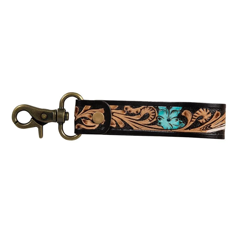 Hand Tooled Leather Key Fob