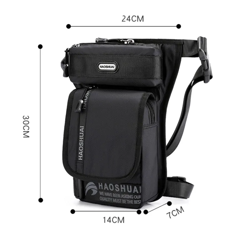 HAOSHUAI Men Outdoor Riding Leg Bag Waist Bag Sports Chest Bag Messenger Bag(Grey)