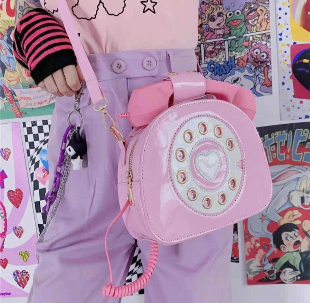 Harajuku Y2K Phone Retro Messenger Shoulder Bag