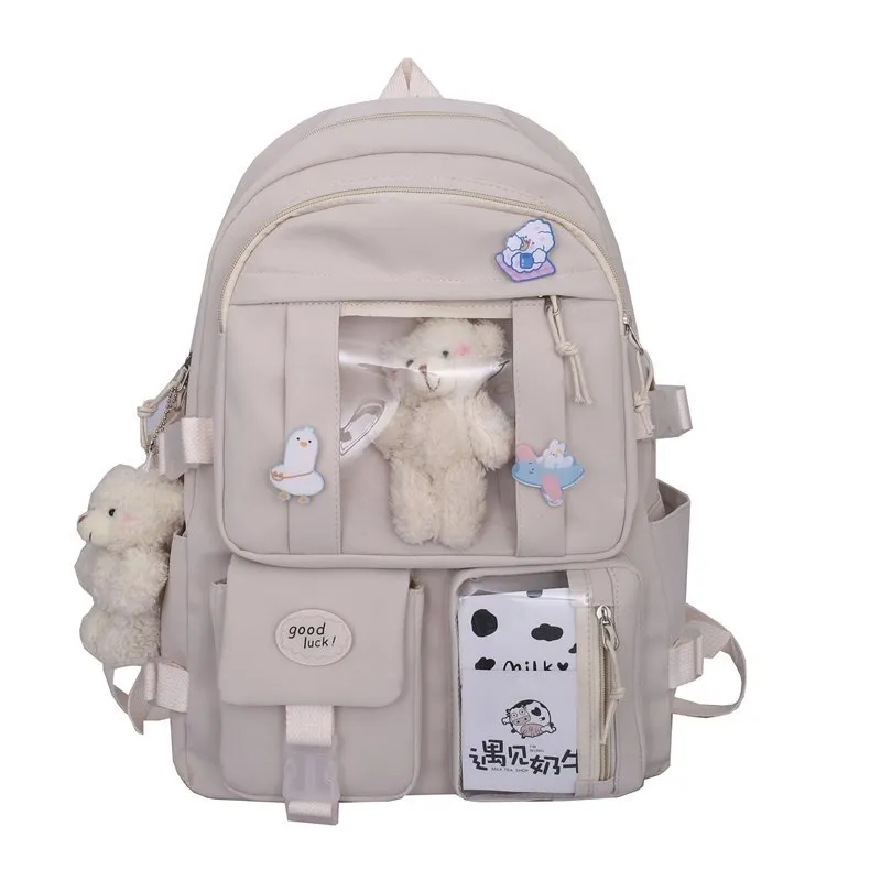 High School Girls Backpack High Capacity School Bags For Teenage Girls Multi Pockets Kawaii Backpack Women Harajuku Cute Mochila