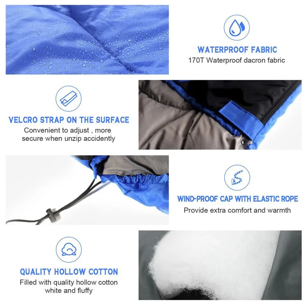 Hot Outdoor Waterproof Travel Envelope Sleeping Bag