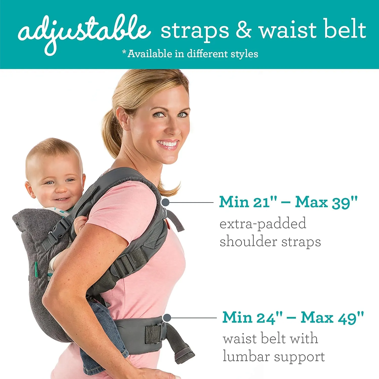 Infantino Flip 4-In-1 Convertible Carrier - Grey