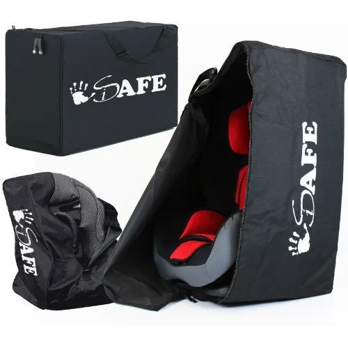 iSafe Universal Carseat Travel / Storage Bag For Britax Evolva 1-2-3 Car Seat (Black Thunder)