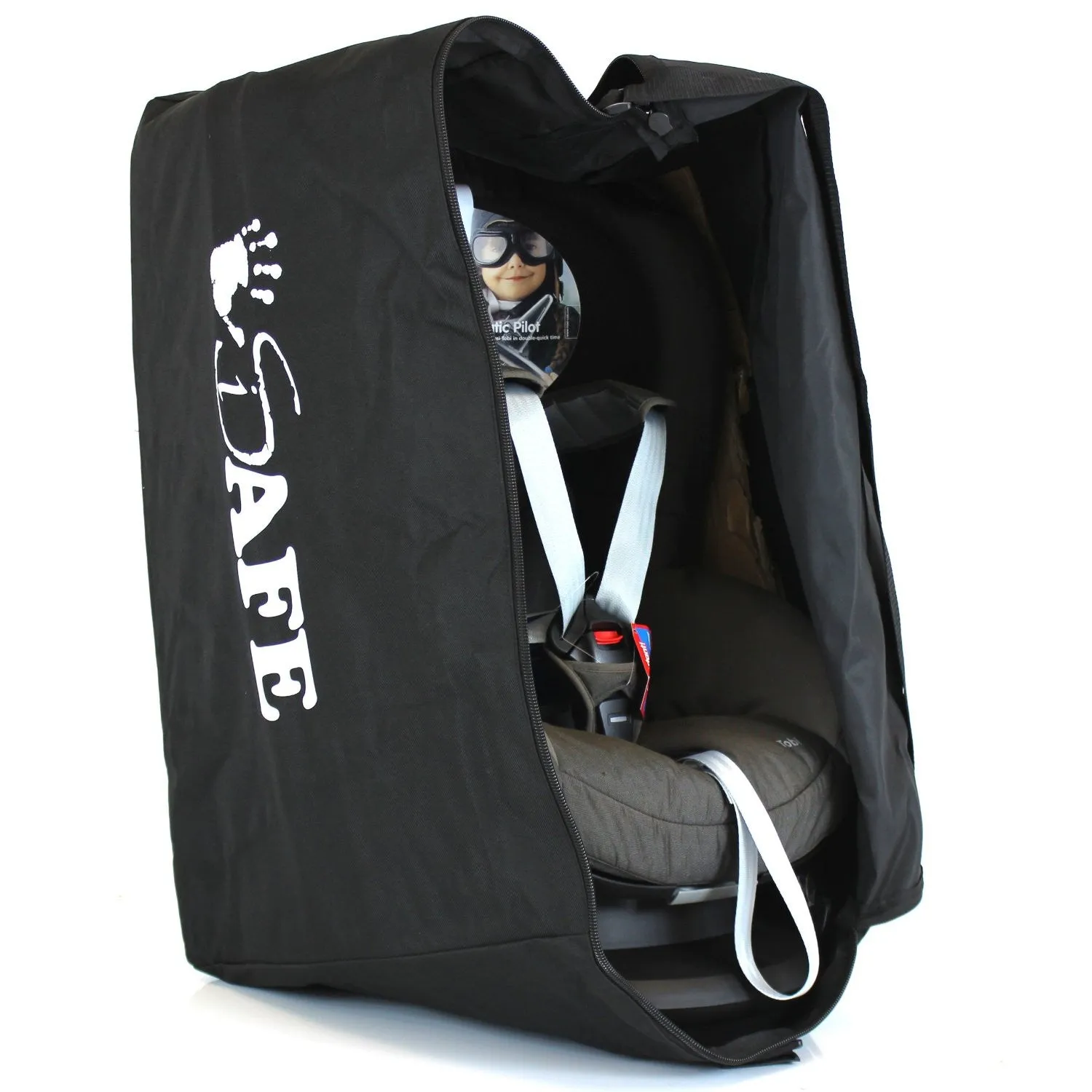 iSafe Universal Carseat Travel / Storage Bag For Britax Evolva 1-2-3 Car Seat (Black Thunder)