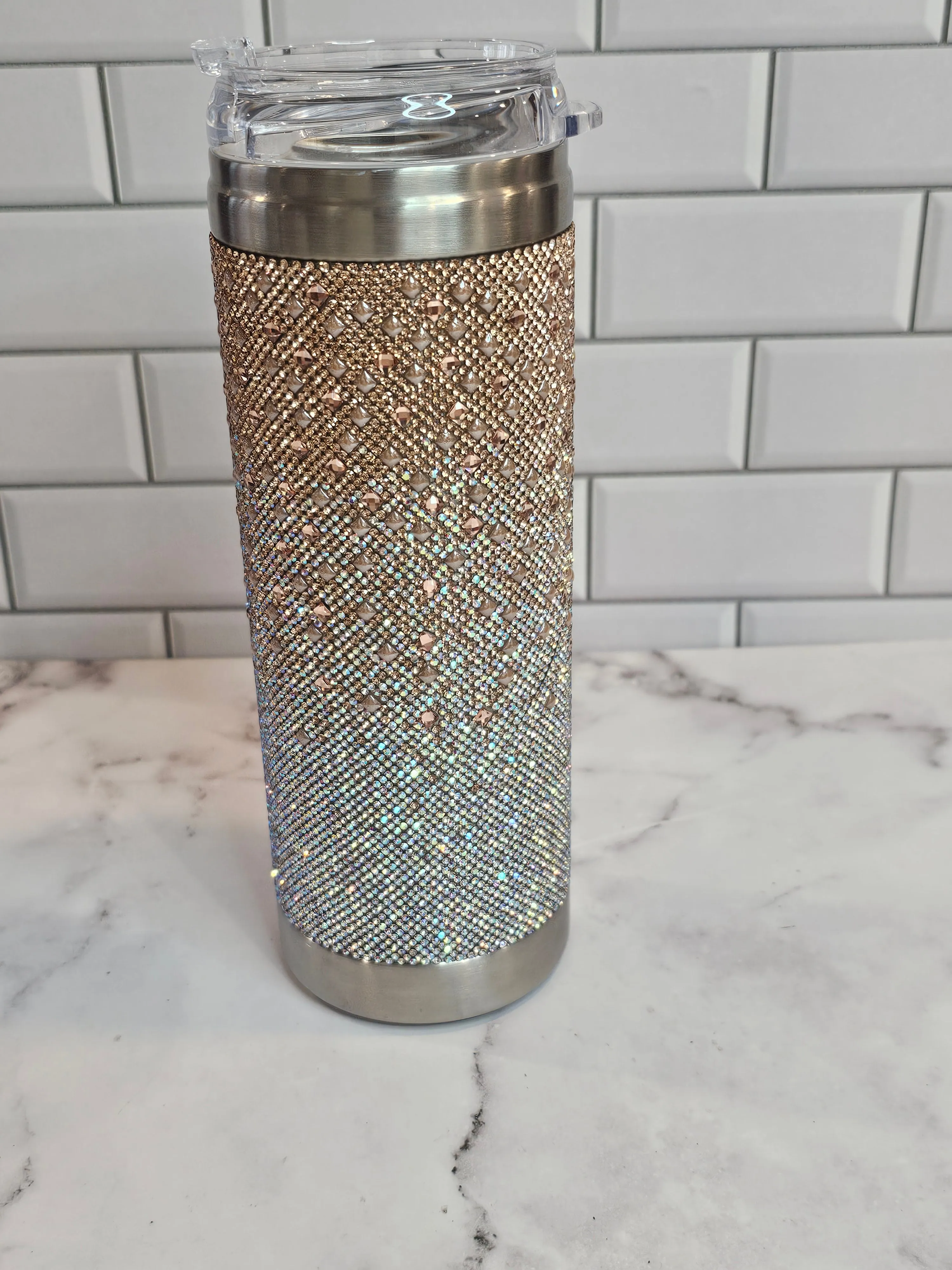 Jacueline Kent Tumbler | Ombre Champagne | Bling Tumbler