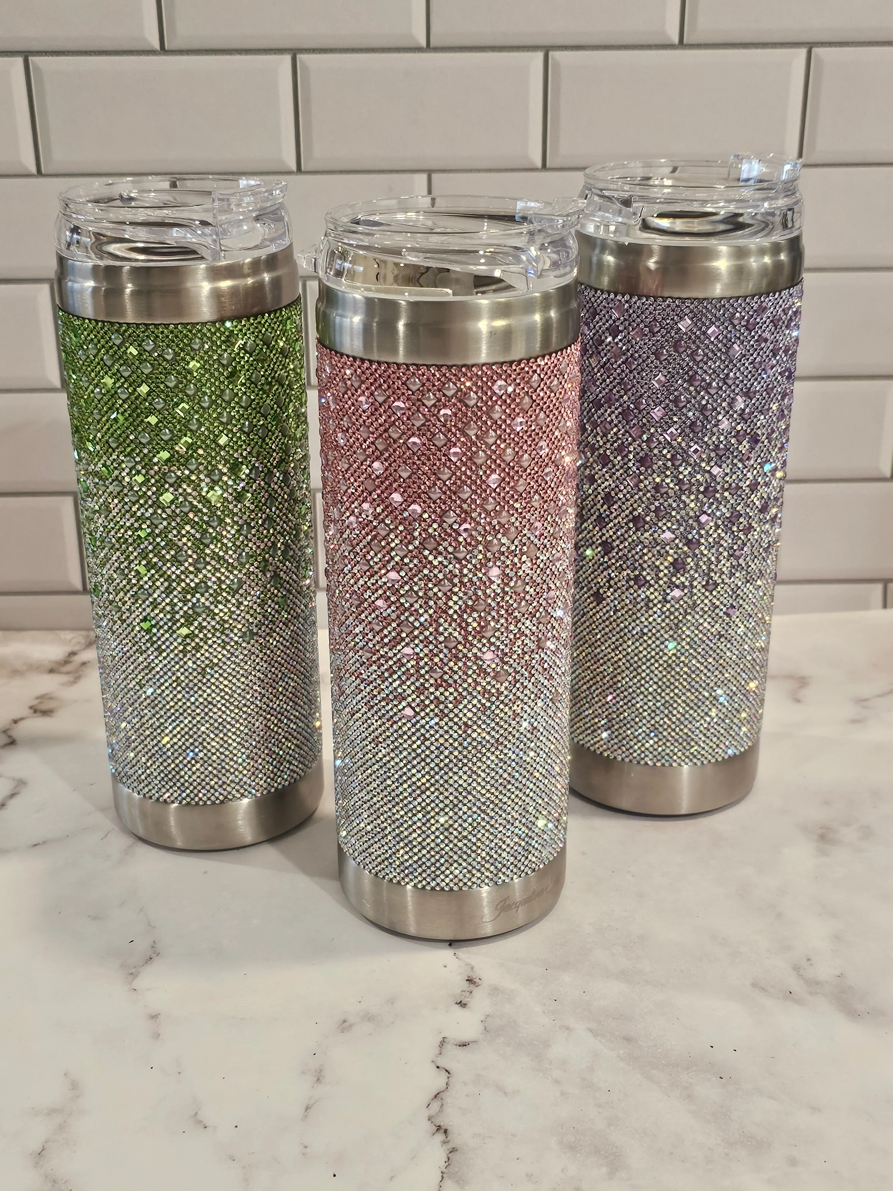 Jacueline Kent Tumbler | Ombre Green | Bling Tumbler