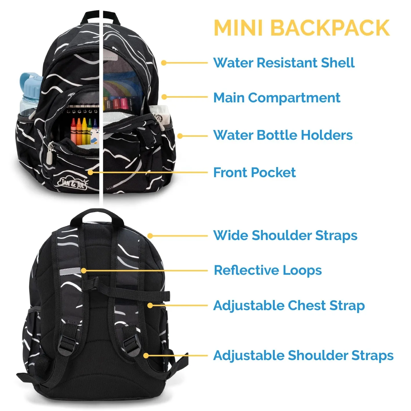 Jan & Jul - Little Xplorers Mini Preschool Backpack - Bear Mountain