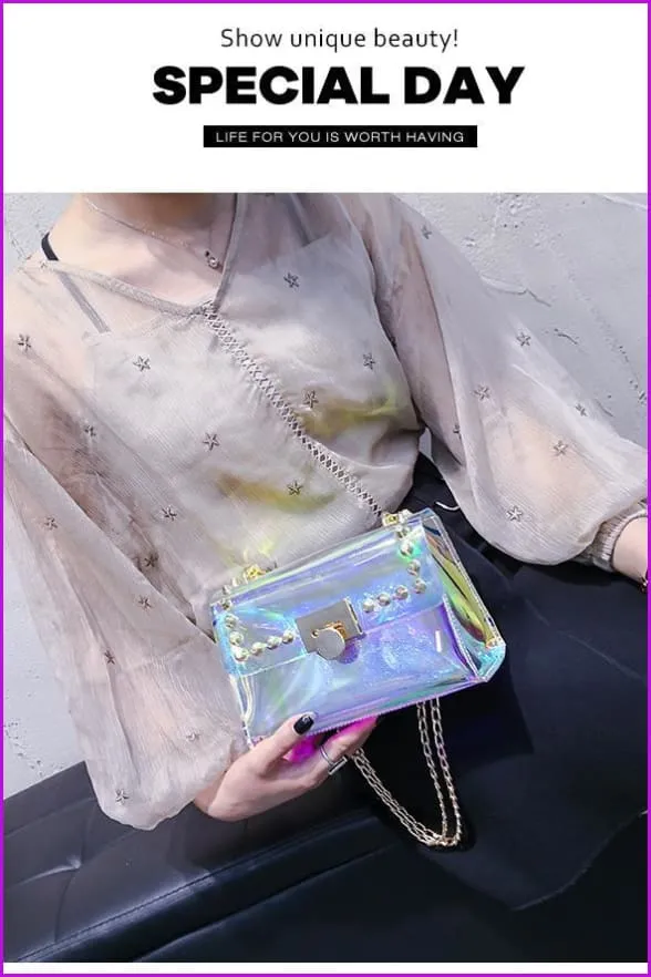 Jelly Holo Shoulder Bag Purse