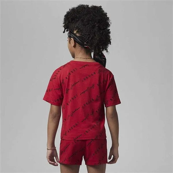 JORDAN JUMPMAN ESSENTIALS AOP TEE & SHORTS SET_ PRESCHOOL