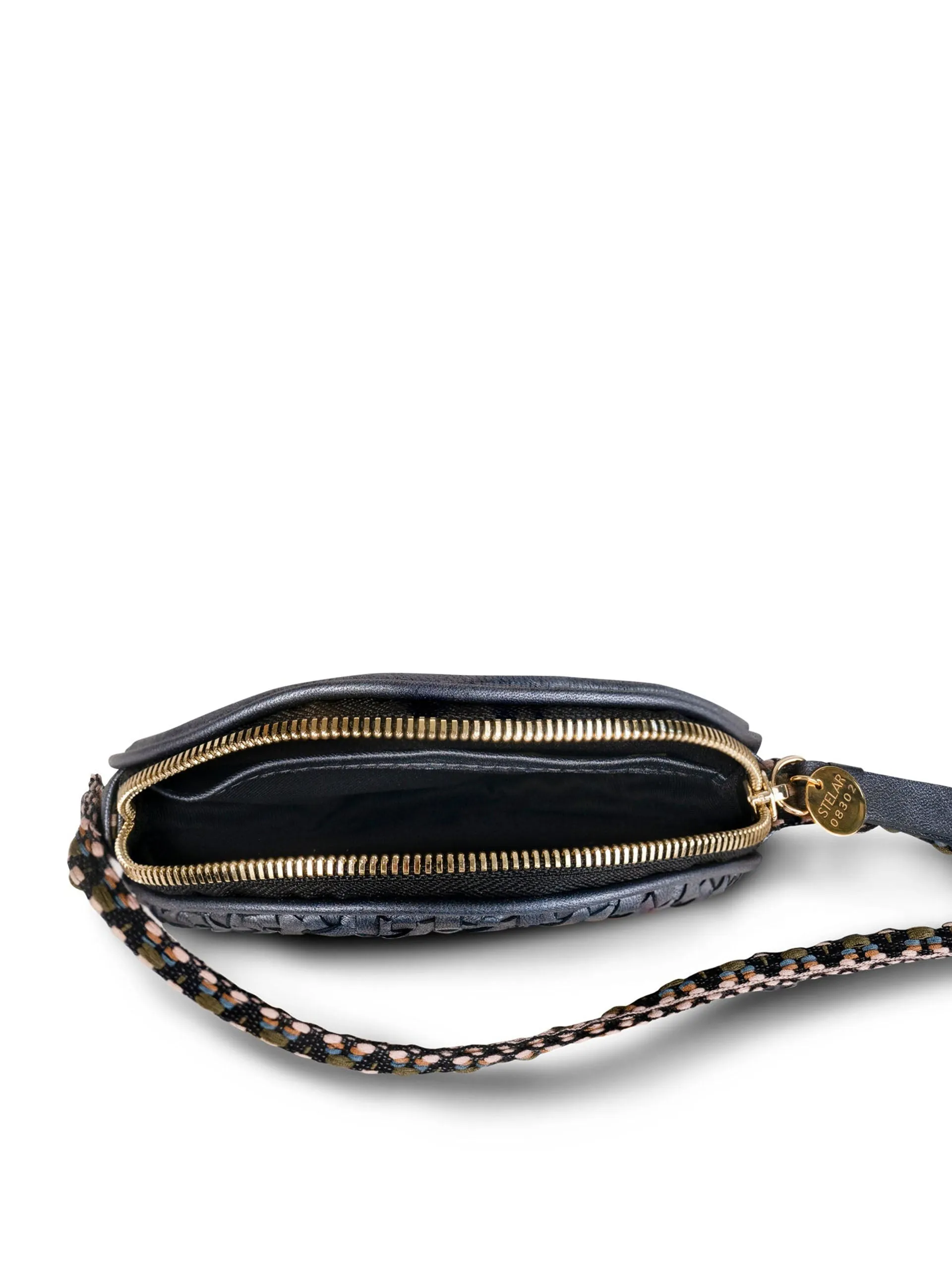 Karan leather crossbody purse