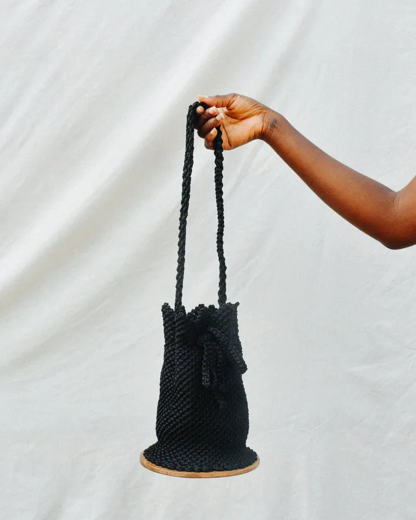 KAYADUA Agudie Round Base Kneated Bucket Handbag