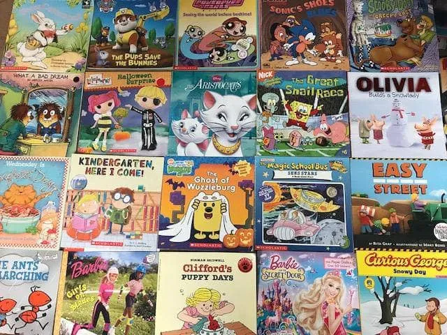 Kids illustrated paperback books (ages 4-8)