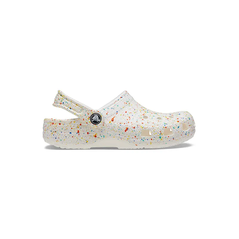 Kid's Preschool Classic Print Splatter Clog White/Multi