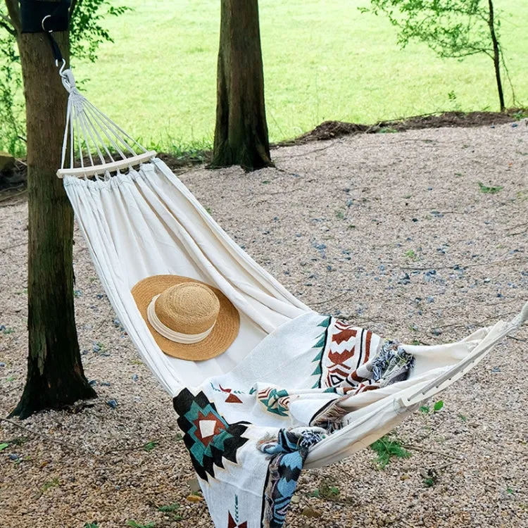 KLY829 Camping Indoor Hammock Outdoor Swing, Style: Classic Dual Beige