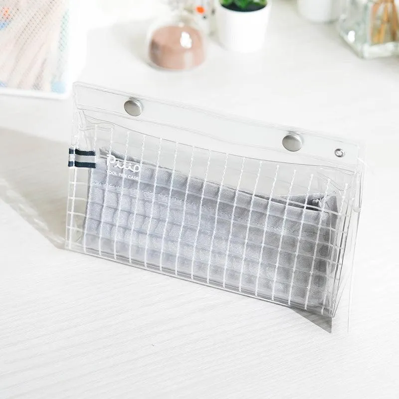 KOKUYO LARGE-CAPACITY TRANSPARENT OUTER INNER PENCIL CASE F-VBF240-1