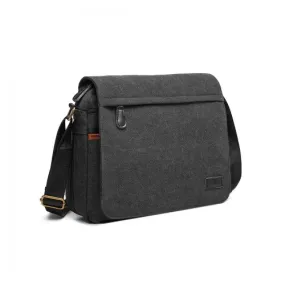 Kono Classic Expanding Messenger Bag - Black | Versatile & Spacious