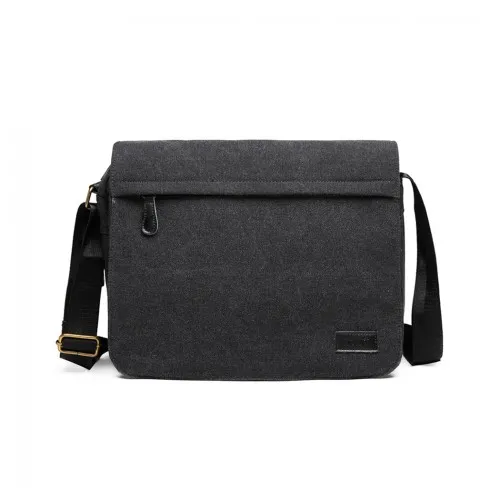 Kono Classic Expanding Messenger Bag - Black | Versatile & Spacious