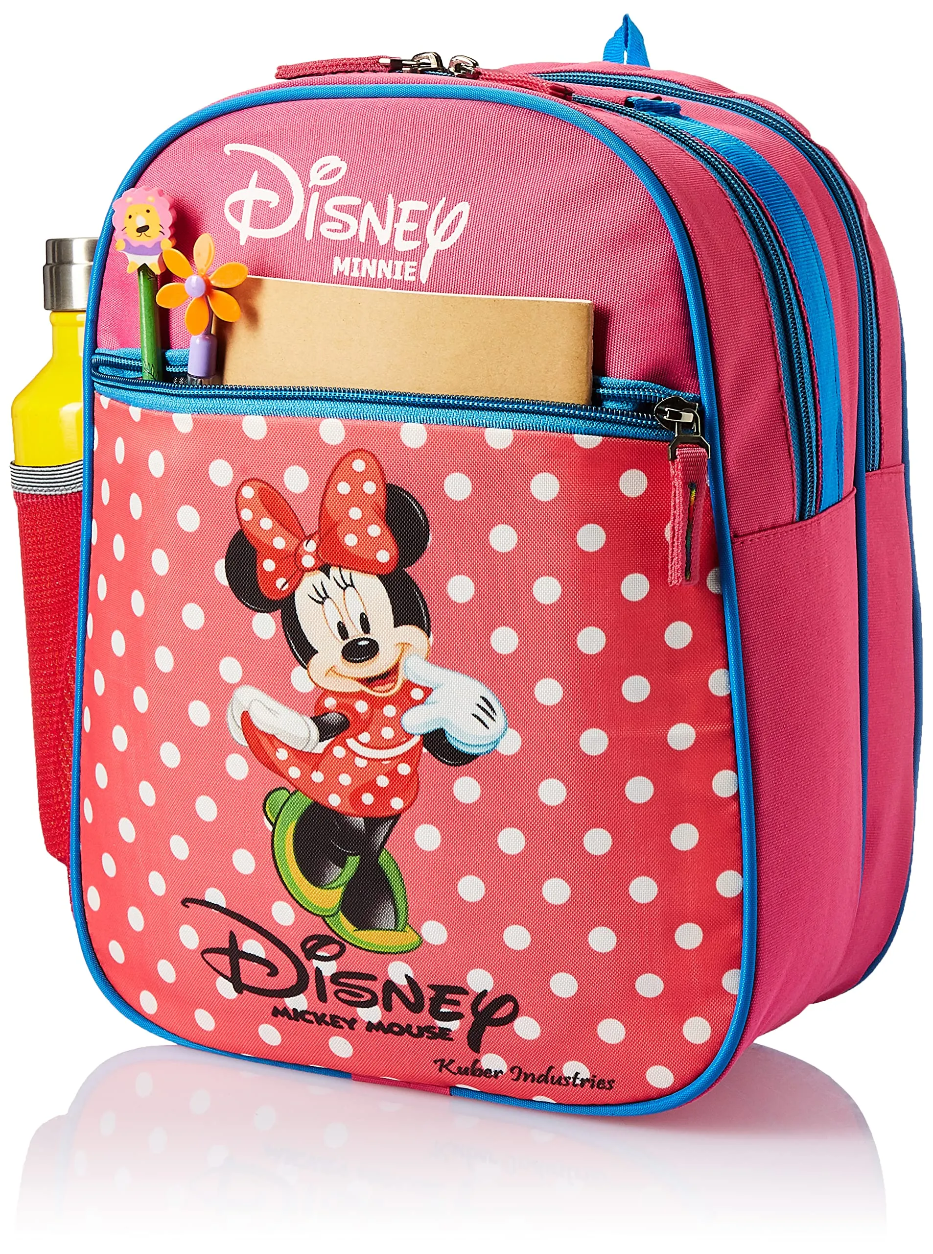 Kuber Industries Disney Frozen School Bag | Kids School Bags | Student Bookbag | School Bag for Girls & Boys | School Backpack for Kids | 2 Compartments School Bag | Small | Blue