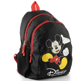 Kuber Industries Disney Mickey School Bag | Kids School Bags | Student Bookbag | School Bag for Girls & Boys | School Backpack for Kids | 2 Compartments School Bag | Black