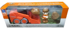 Kubota My Lil' Orange SSV Skid Steer with Figure & Boulders Set