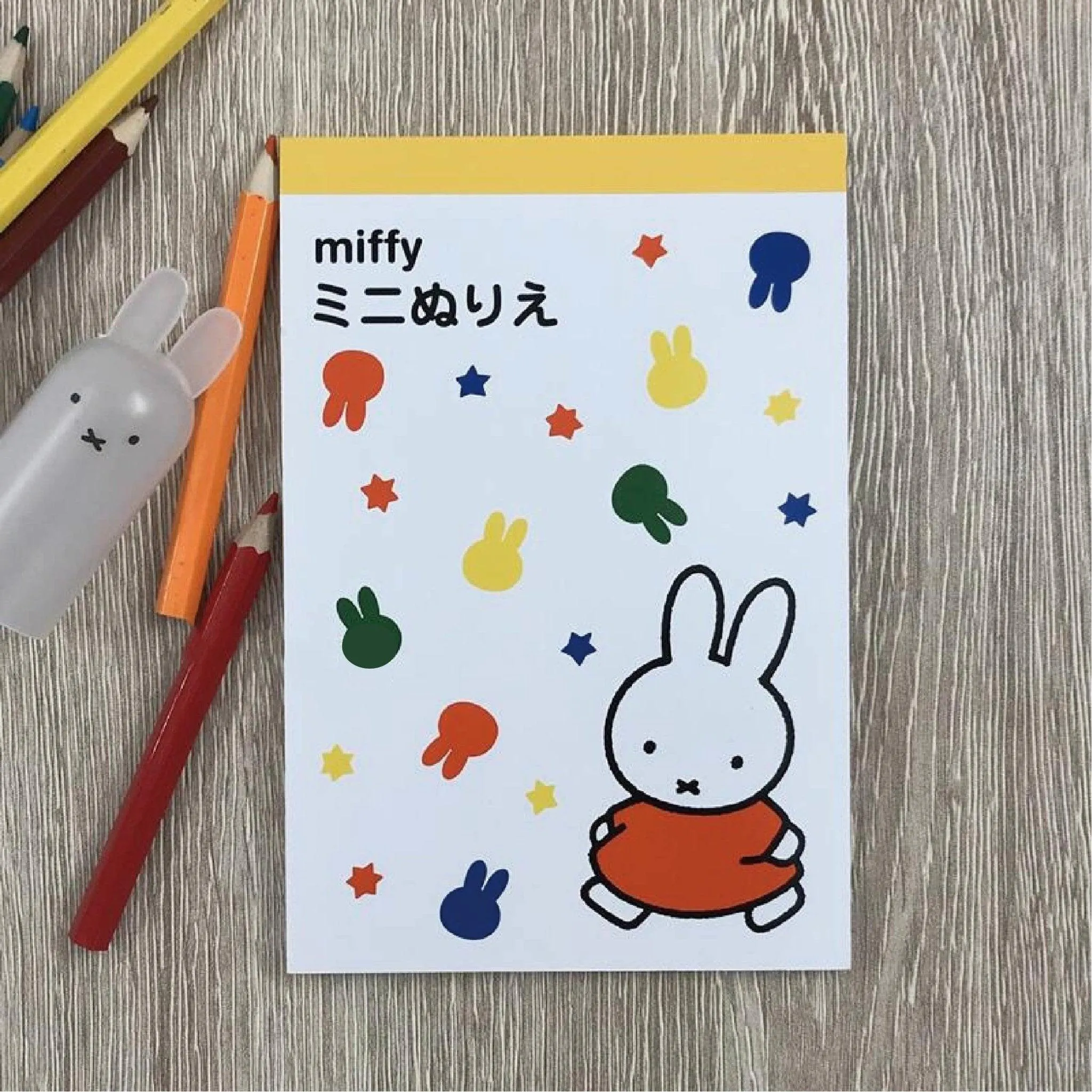 Kutsuwa MF66 A5 A6 Miffy Graffiti Book Six-color Pencil Holder Set Miffy Coil Drawing Book Miffy Around