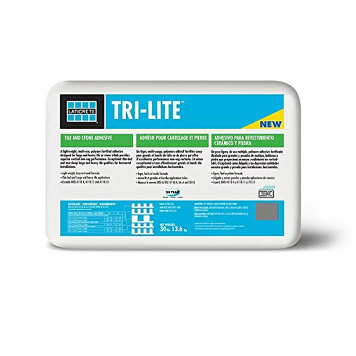 Laticrete Tri-Lite High Performance Mortar Grey 30lb Bag Pallet