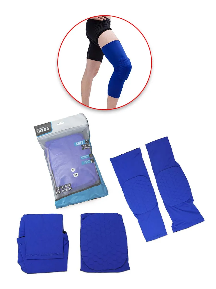 Leg Sleeves Compression Knee Pad Pair - Soft 300 - Blue