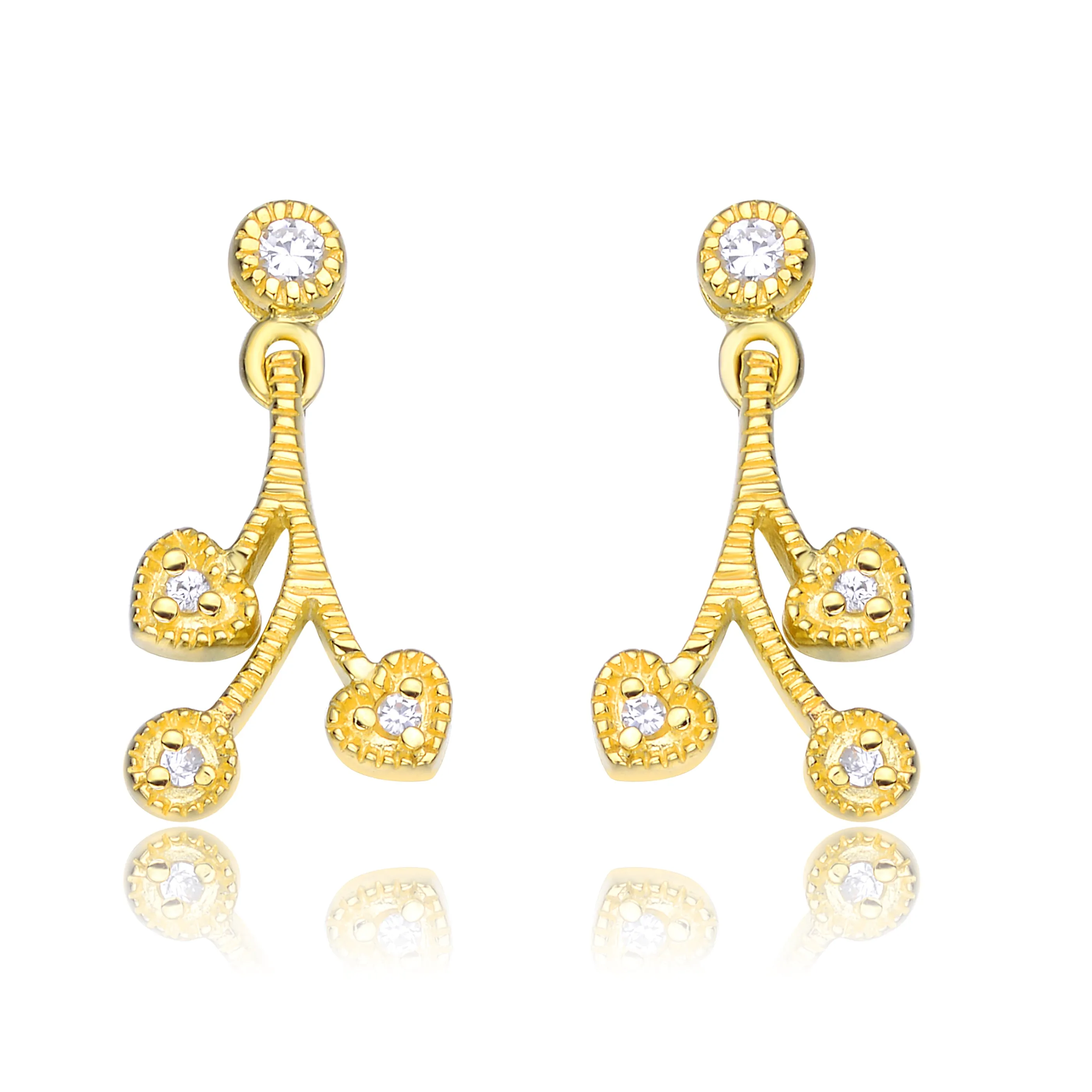 Lierre Zirconia Ornament Earrings