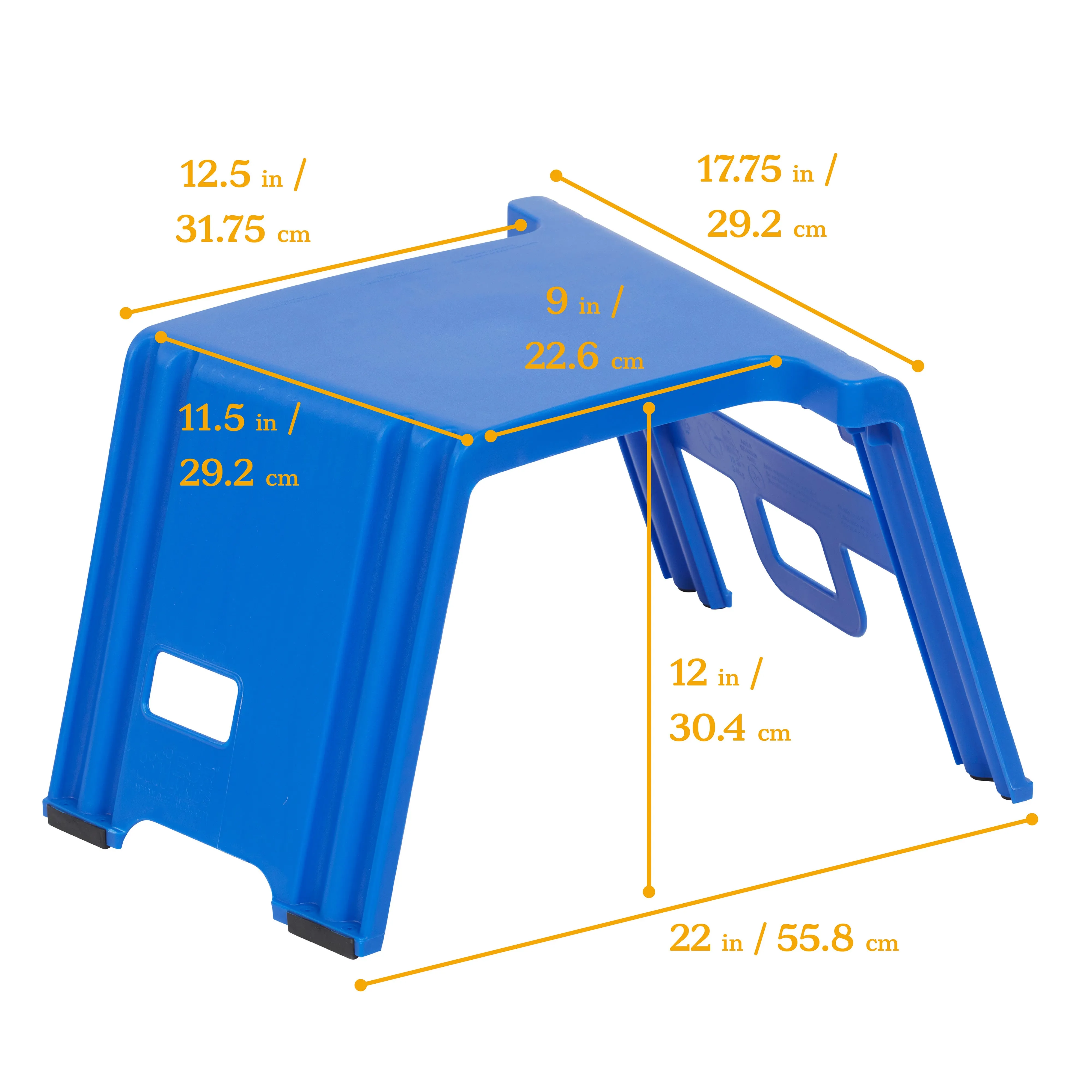 Linking Stackable Stools, Kids Classroom Seat, Portable Lap Desk with Handles, 4-Piece