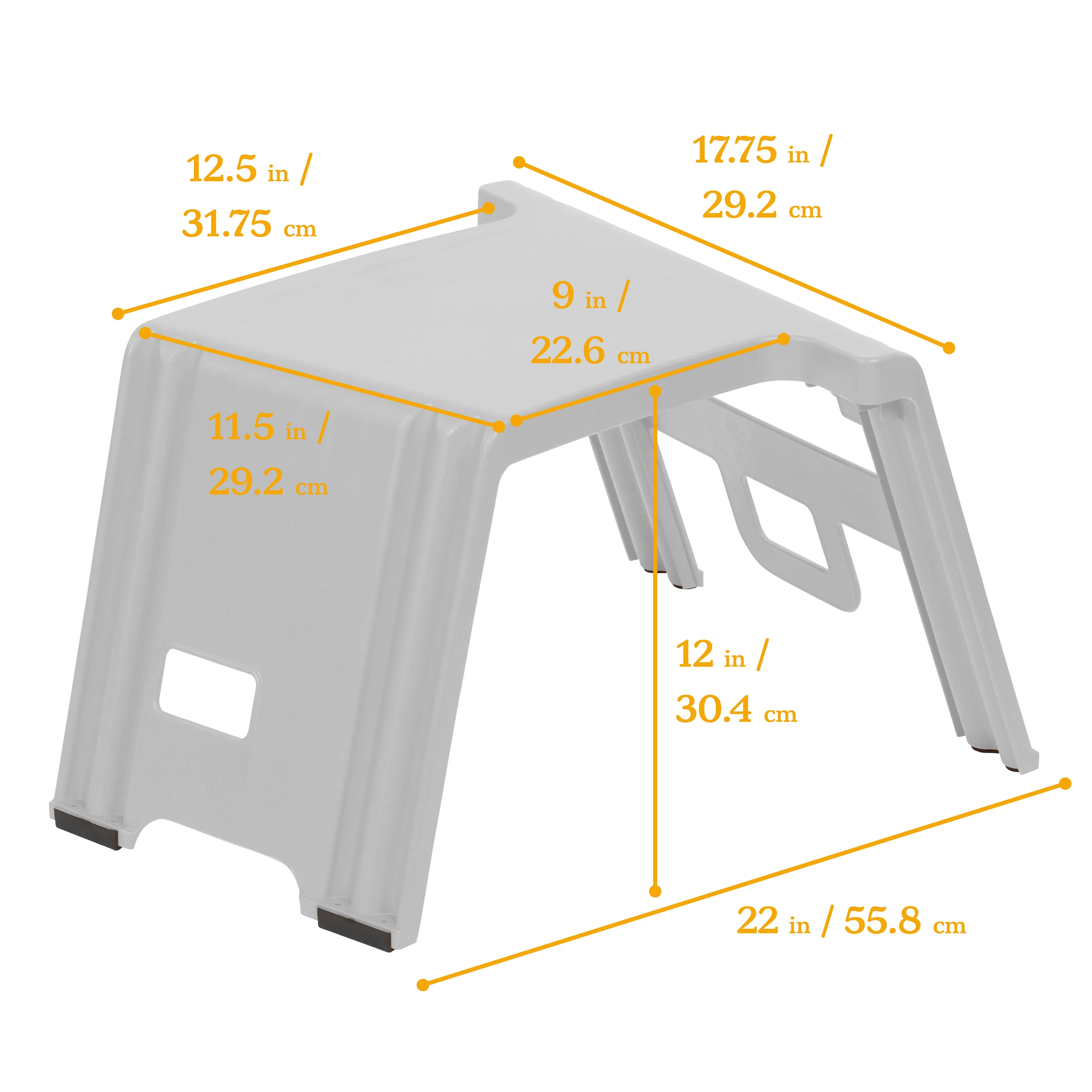 Linking Stackable Stools, Kids Classroom Seat, Portable Lap Desk with Handles, 4-Piece