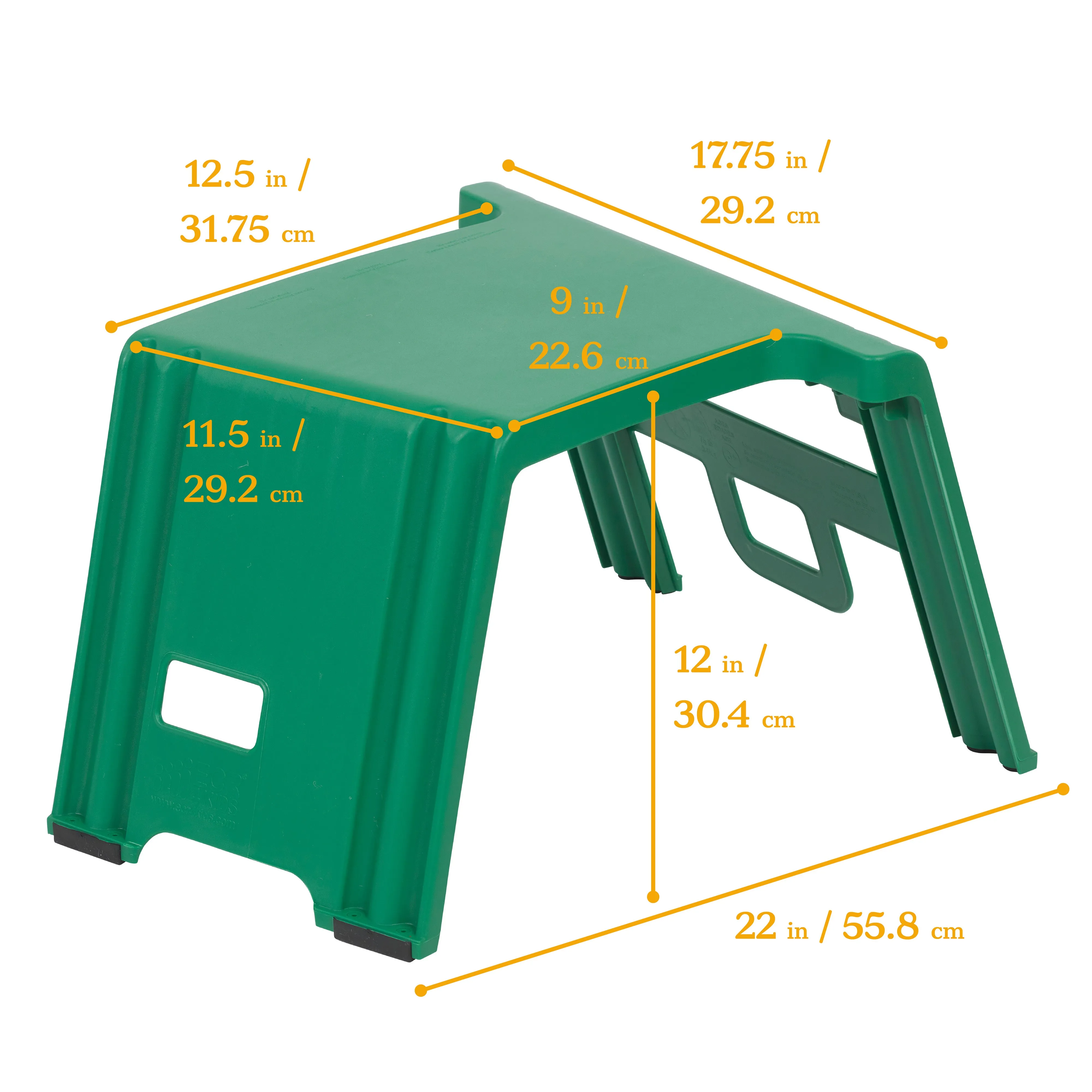 Linking Stackable Stools, Kids Classroom Seat, Portable Lap Desk with Handles, 4-Piece