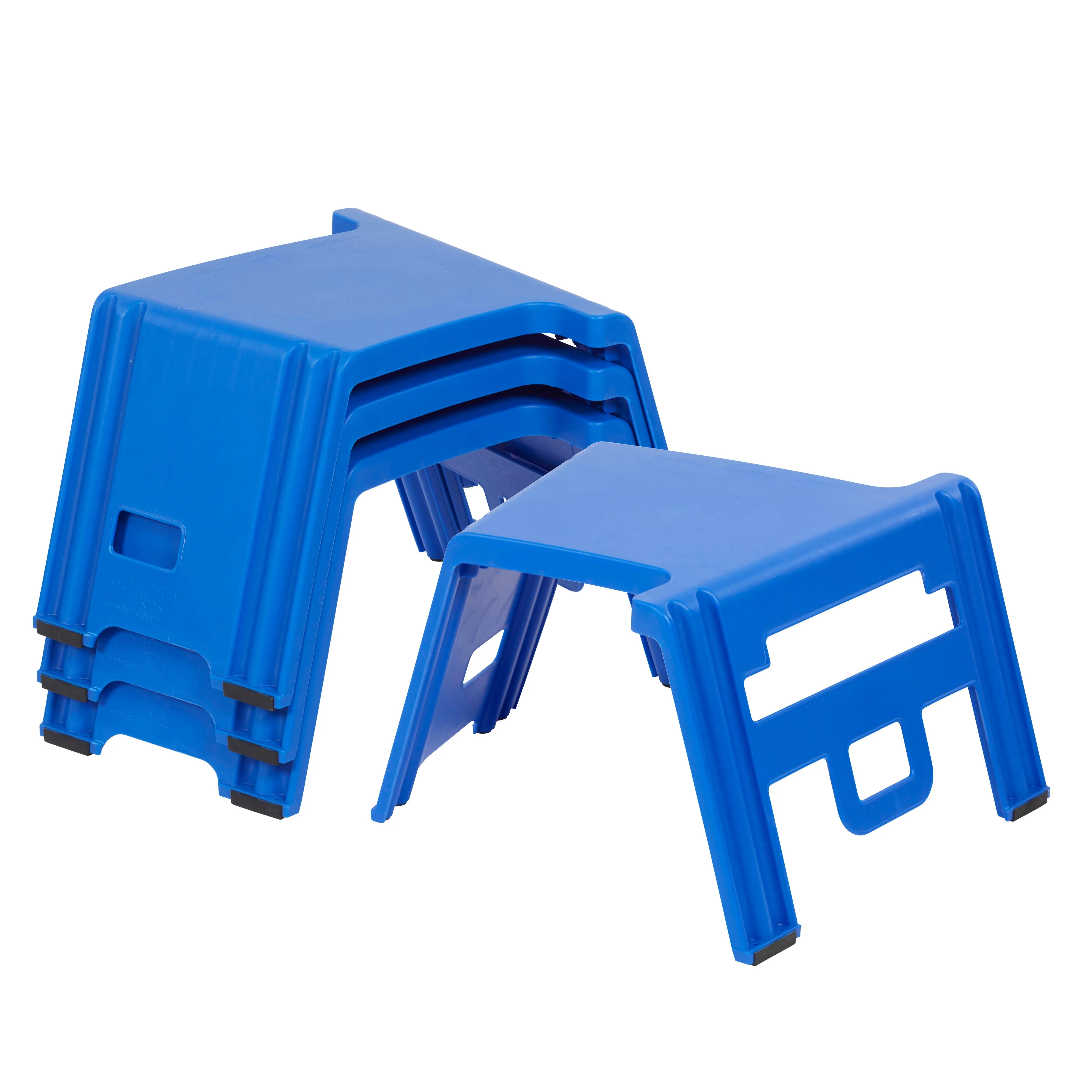 Linking Stackable Stools, Kids Classroom Seat, Portable Lap Desk with Handles, 4-Piece