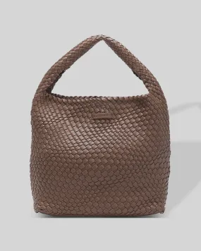 Louenhide Gabby Woven Shoulder Bag - Chocolate