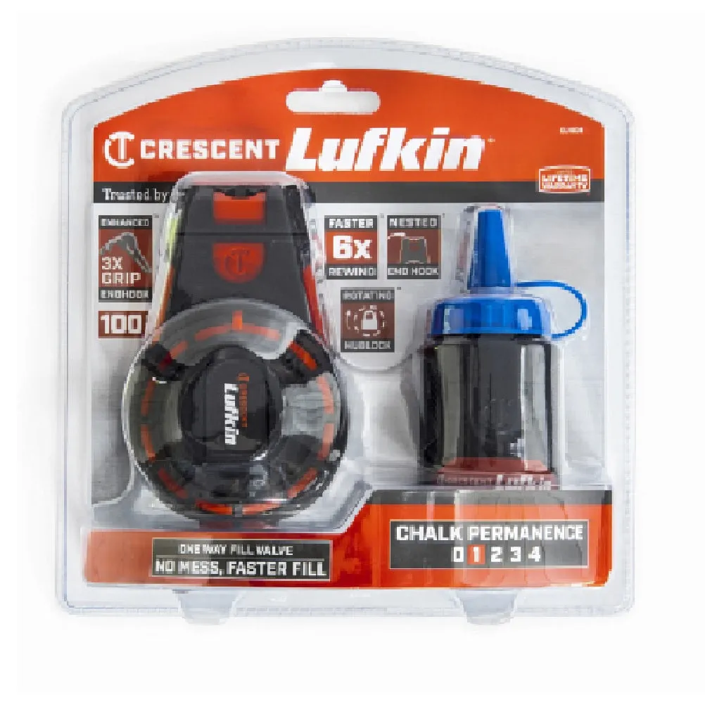 Lufkin CL100B Crescent Blue Chalk & Reel, 100 Feet