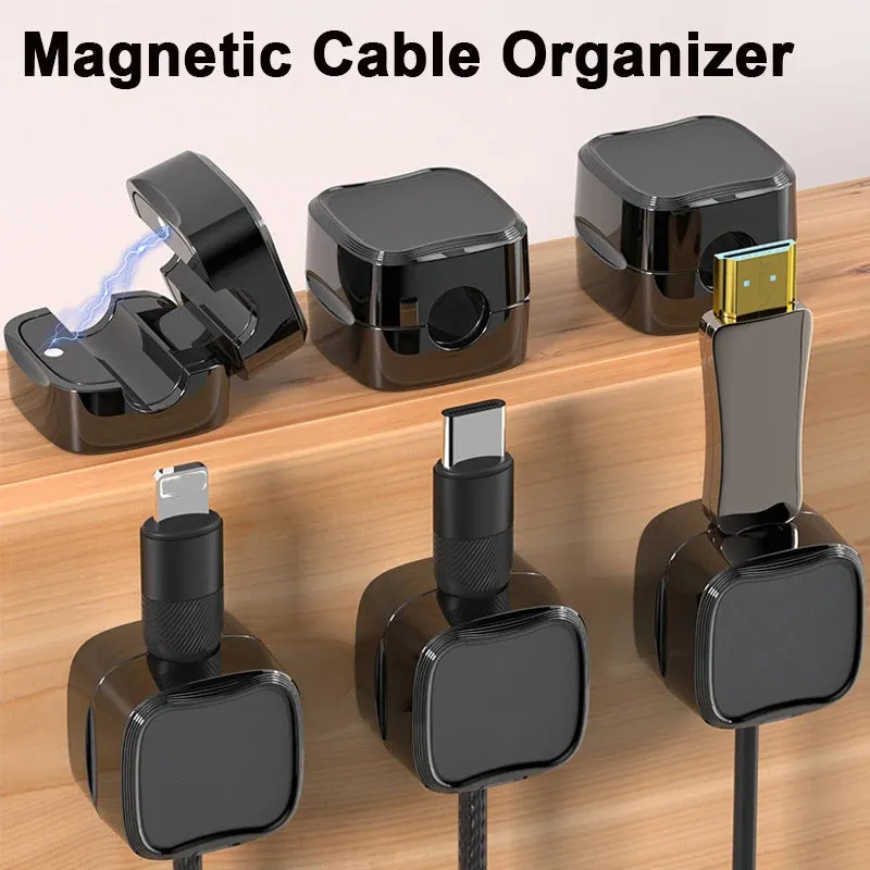 Magnetic Cable Clip Under Desk Cable Management Adjustable Cord Holder Wire Organizer And Cable Management Wire Keeper