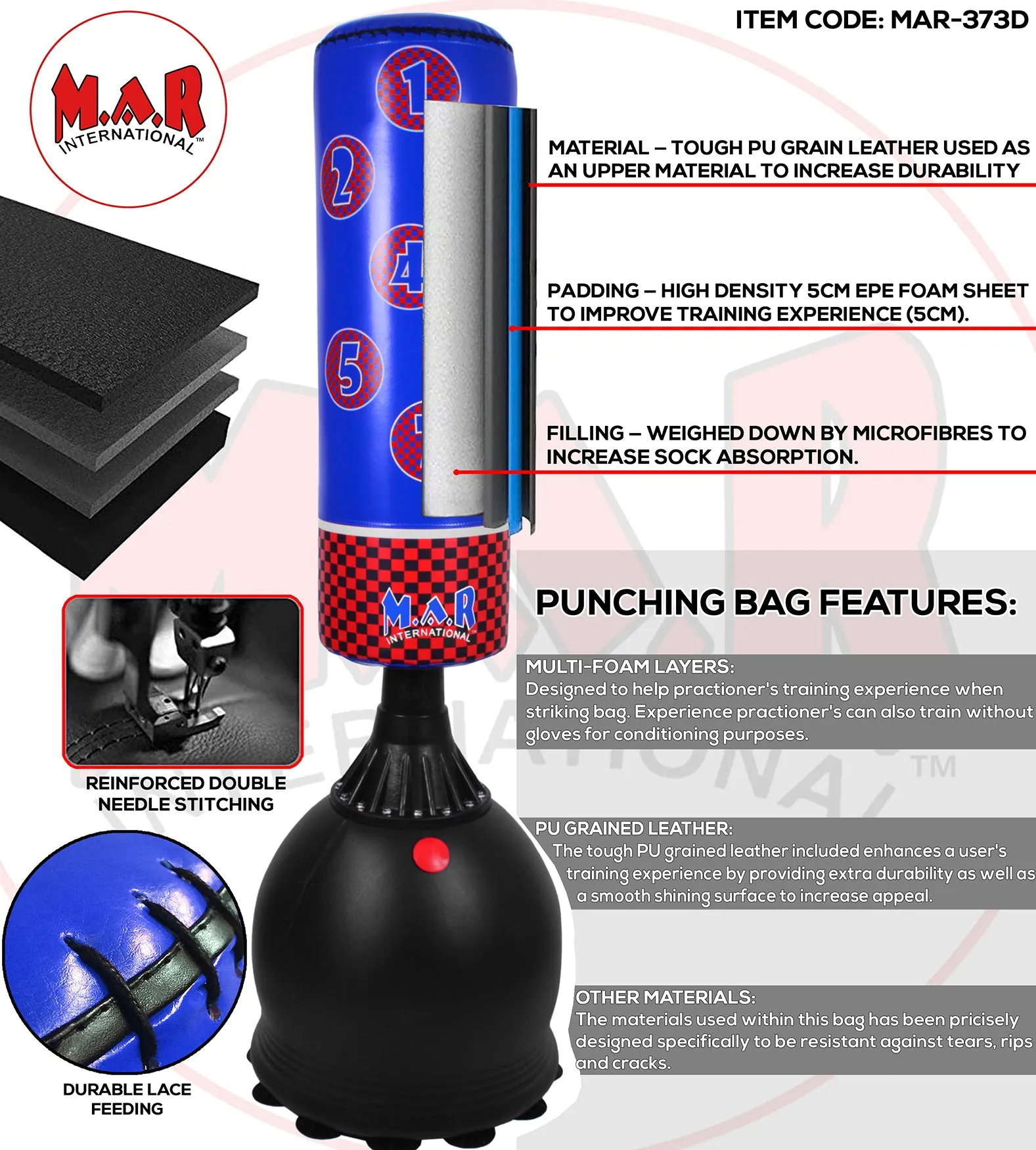 MAR-373E |  Freestanding Punch Bag