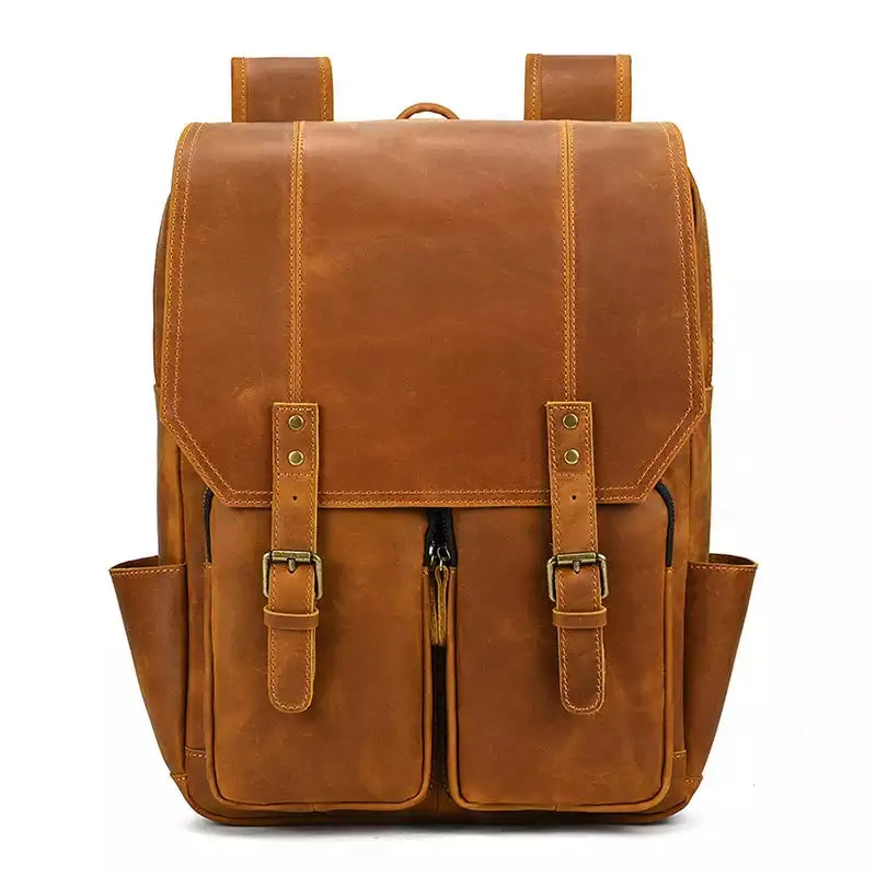 Men's Crazy Horse Leather Backpack