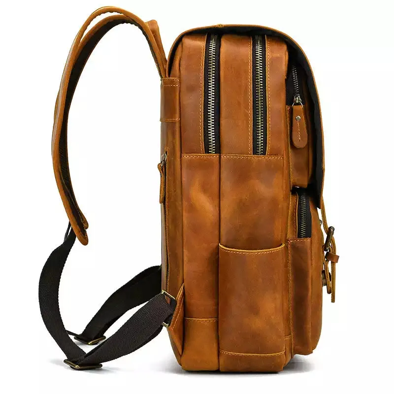 Men's Crazy Horse Leather Backpack