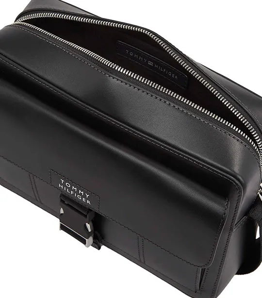 Men's Leather Camera Bag Black