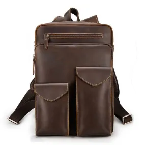 Men's Leather Travel Backpack