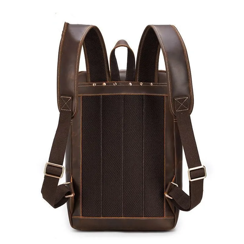 Men's Leather Travel Backpack