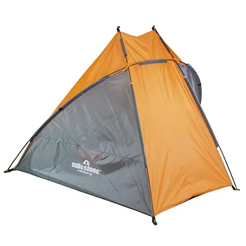 Milestone Camping 18879 Pop Up Beach Tent / UV50  Protection / Water Resistant / Portable Carry Bag Included / 2 Security Pockets / 115cm x 210cm x 115cm