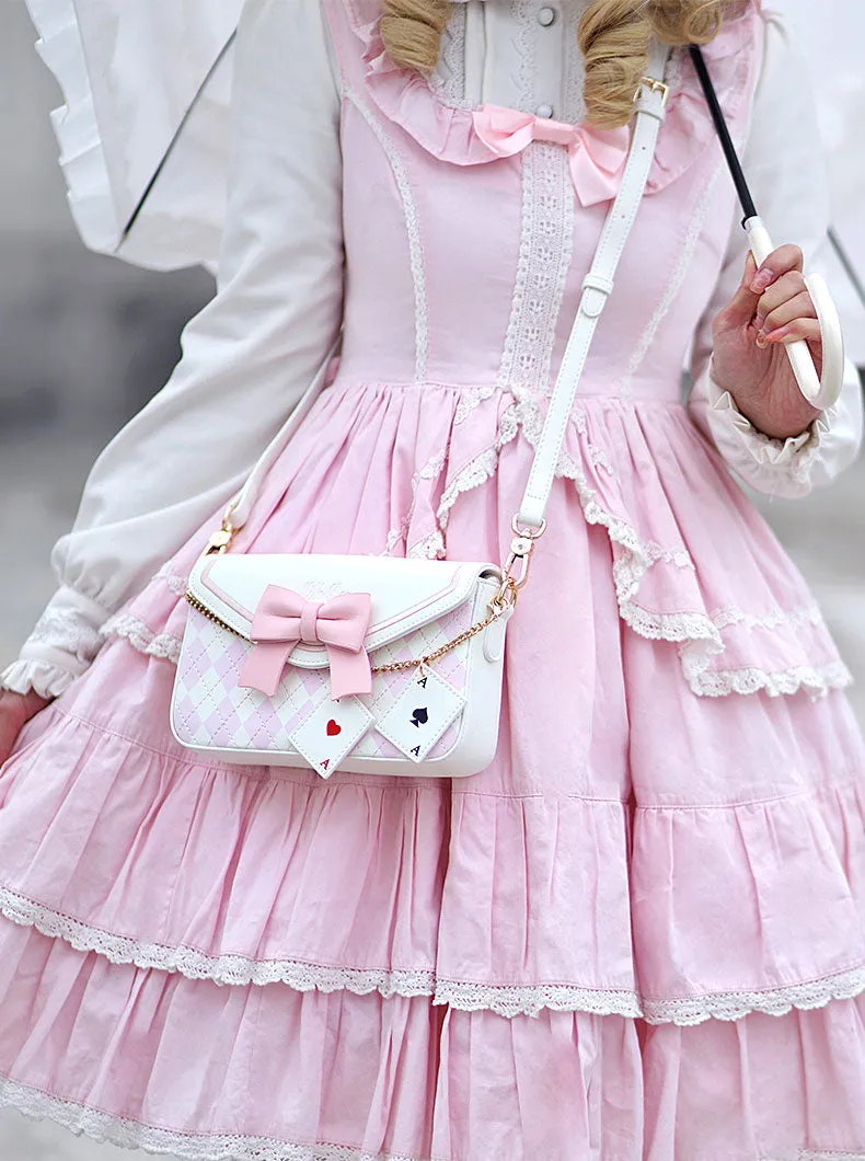 Milk Tea Bear Alice In Wonderland Diamond Cards Messenger Bag