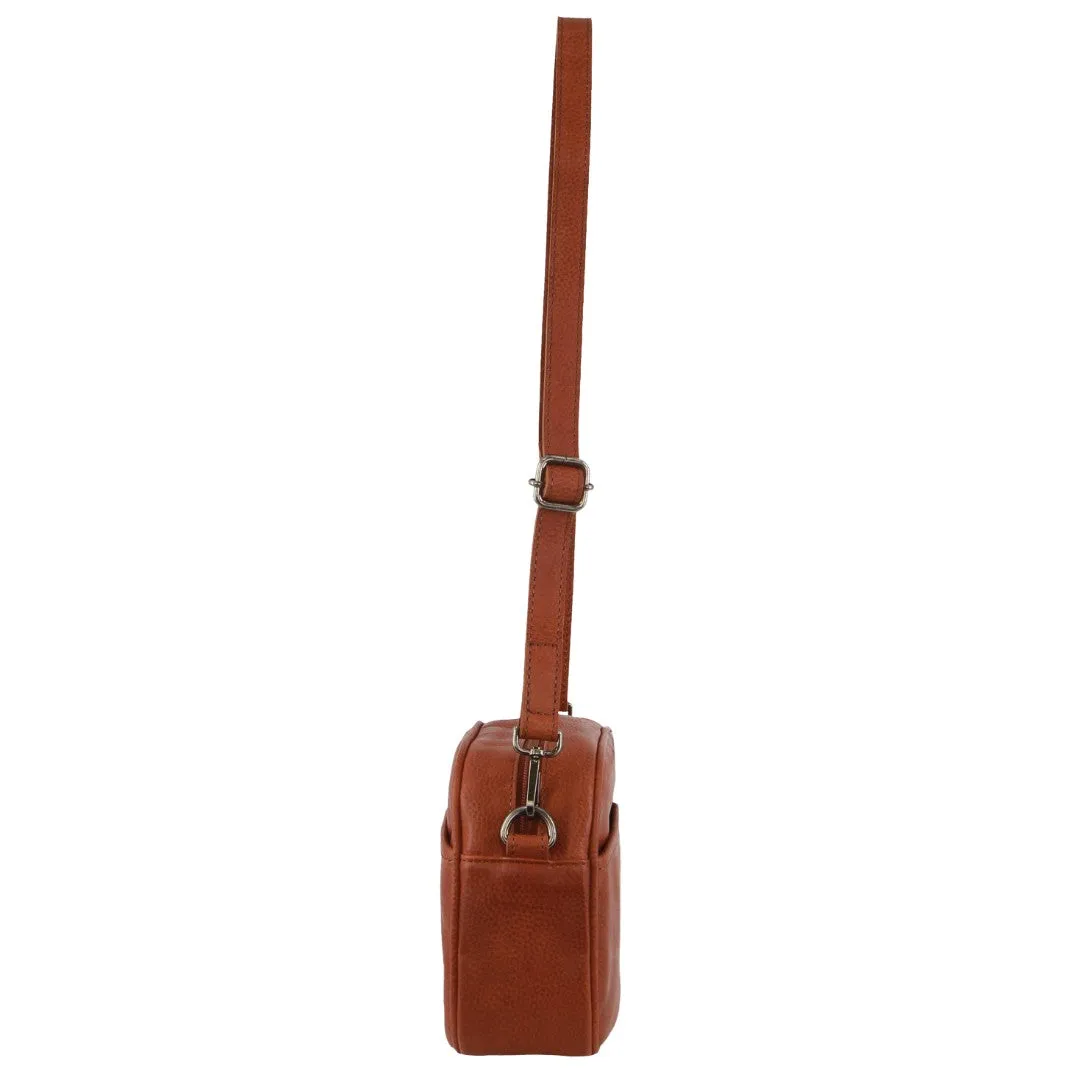 Milleni - NL3737 Ladies Leather camera bag - Cognac