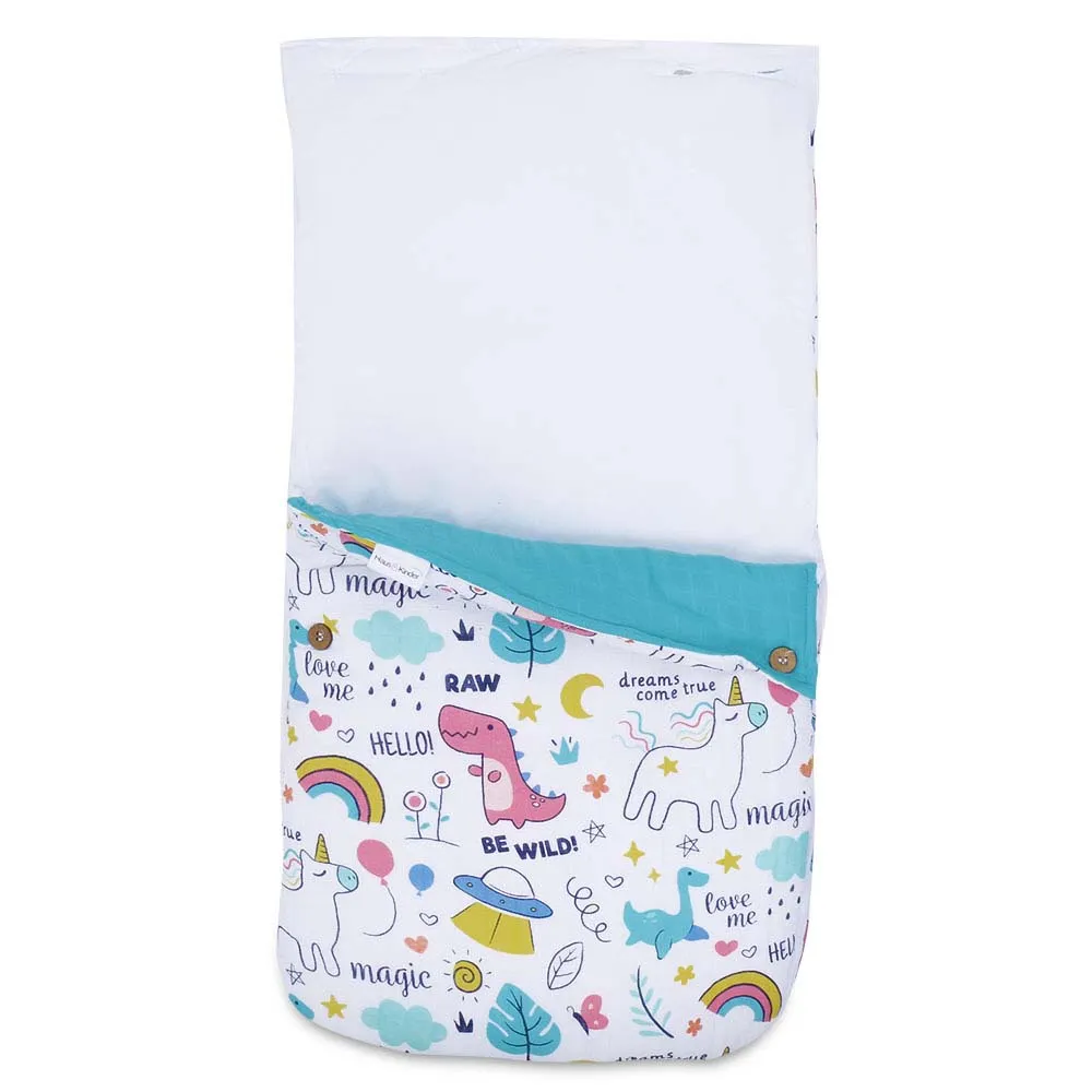 Mystic rainbow tale Muslin Carrier Nest / sleeping bag , 0-12 Months