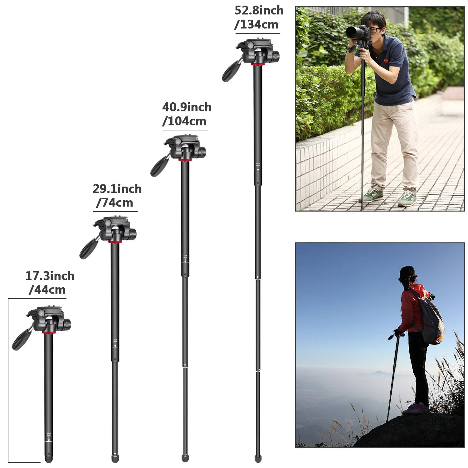 NEEWER SAB264 69.7" Portable Aluminum Alloy Tripod