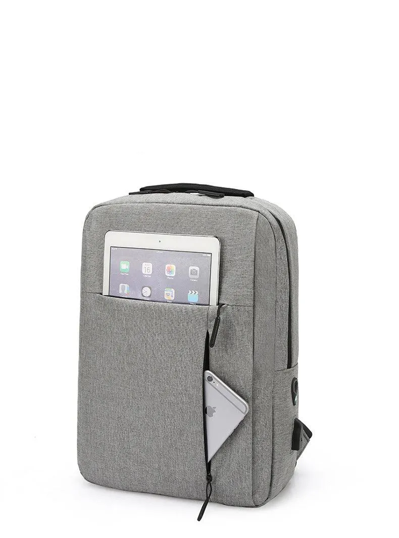 New Dimension Anti-theft Smart Laptop Backpack with USB Port - Grey