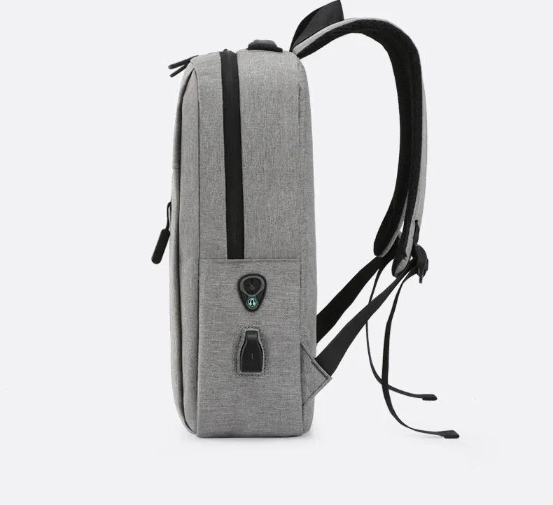 New Dimension Anti-theft Smart Laptop Backpack with USB Port - Grey