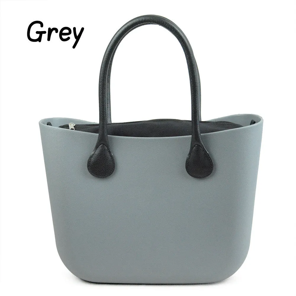 New O lady handbag Candy women's bags Nice silicone O rubber bagoutside EVA bag Rubber bags DIY without logo