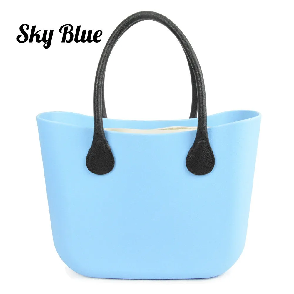 New O lady handbag Candy women's bags Nice silicone O rubber bagoutside EVA bag Rubber bags DIY without logo